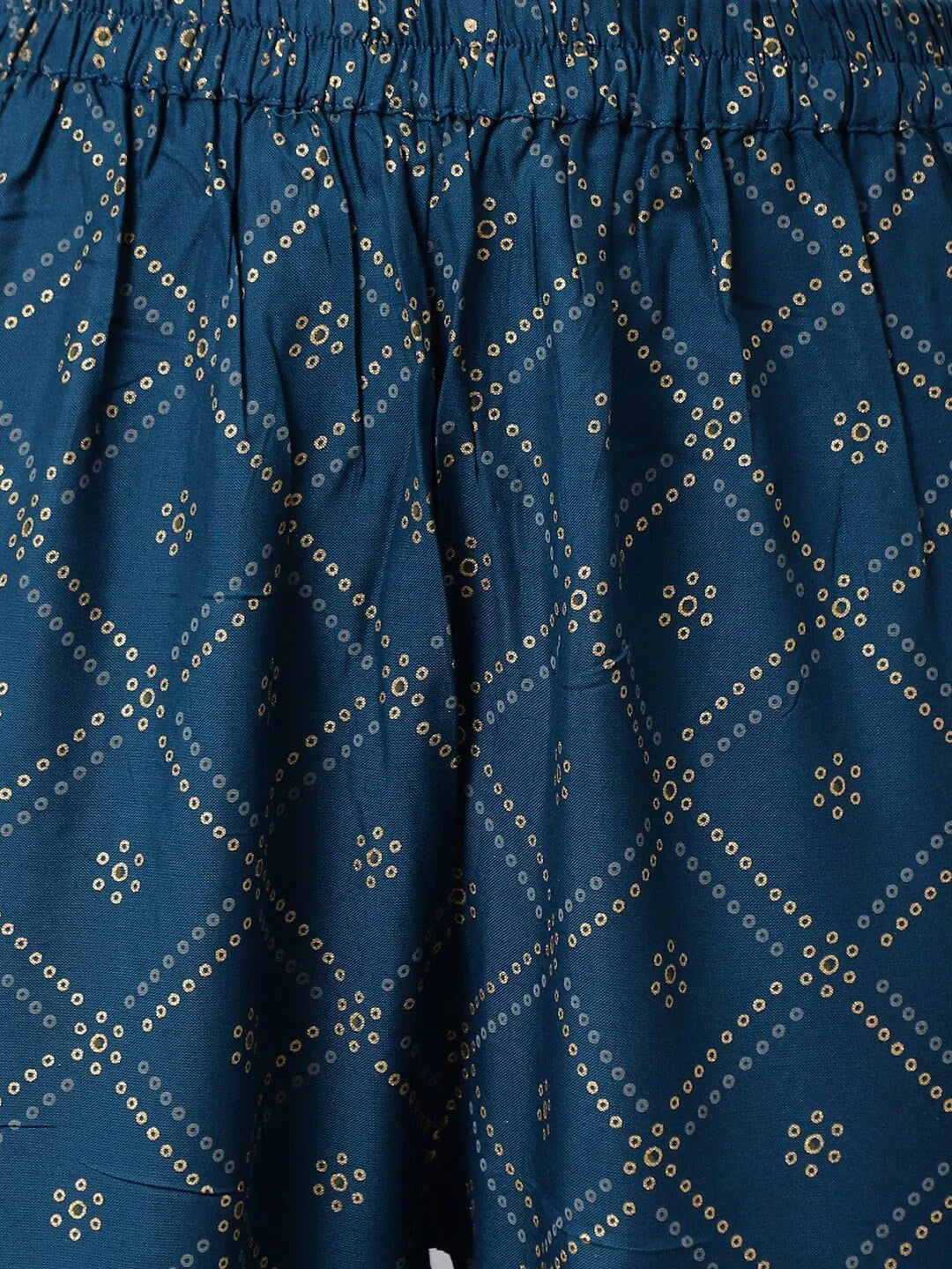 Women Blue Ethnic Motifs Empire Kurta with Trousers & Dupatta Vasthro