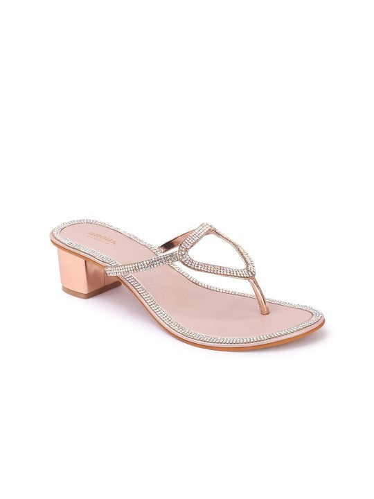 Women Embellished Block Heel Sandals-10