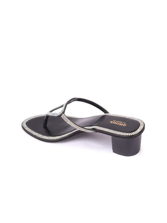 Women Embellished Block Heel Sandals-7