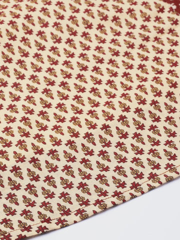 Women Maroon & Beige Printed Flared Maxi Skirt