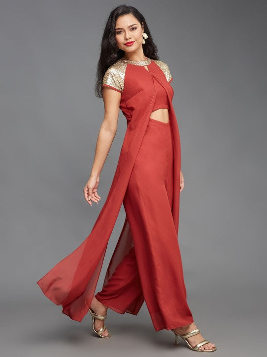 Women Short Sleeves Party Jumpsuit-1