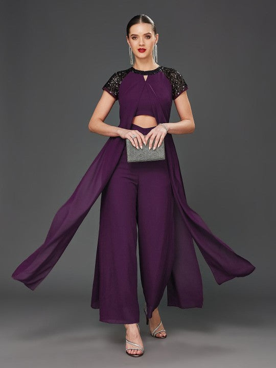 Women Short Sleeves Party Jumpsuit-10