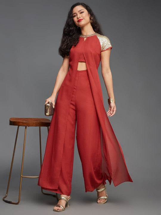Women Short Sleeves Party Jumpsuit-6