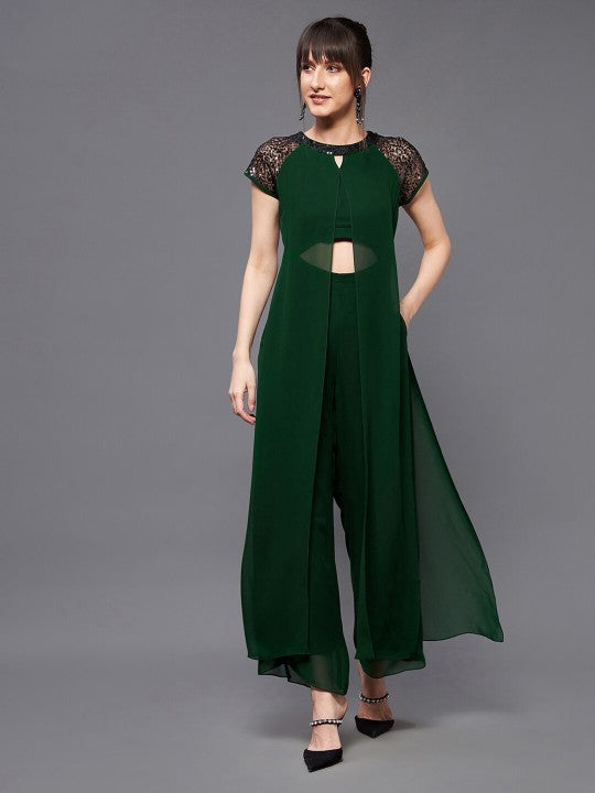 Women Short Sleeves Party Jumpsuit-9