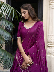 Embellished Ready to Wear Lehenga & Unstitched Blouse With Dupatta