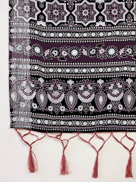 Bandhani Printed Ready to Wear Bagru Sarees-5