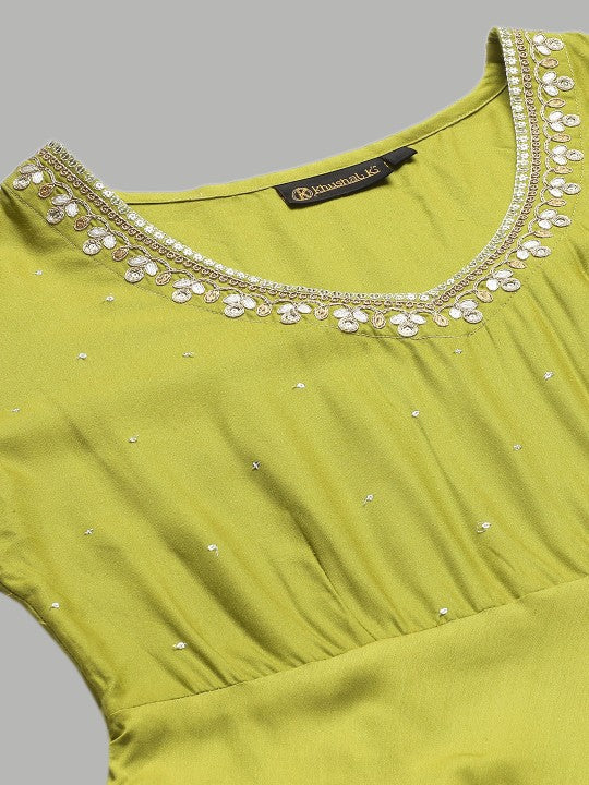 Women Regular Gotta Patti Kurta with Trousers & With Dupatta-4