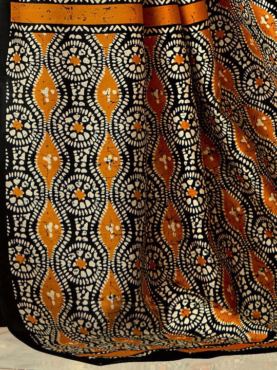 Bagh Printed Dabu Saree-5