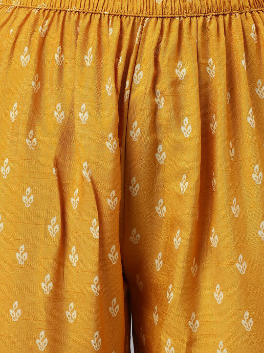 Ethnic Motifs Printed Sequinned Kurta with Palazzos & Dupatta-9