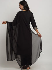 Raisin Women Stylish Rayon Kurta With Dupatta Set