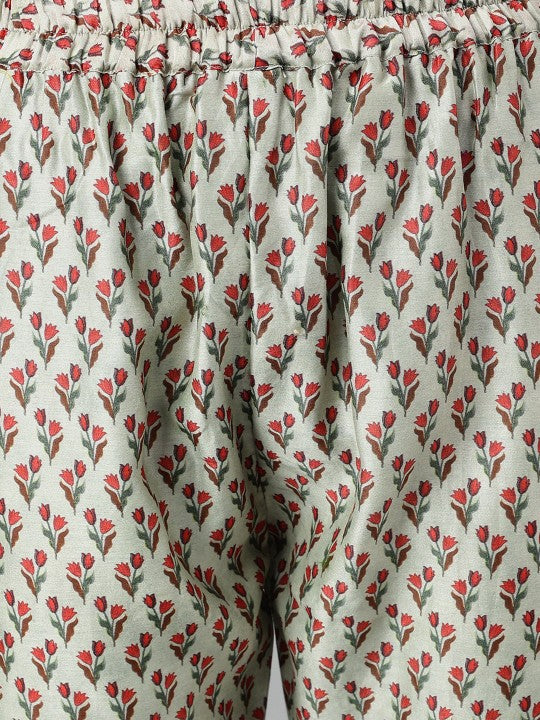 Floral Printed Regular Kurta with Palazzos & With Dupatta