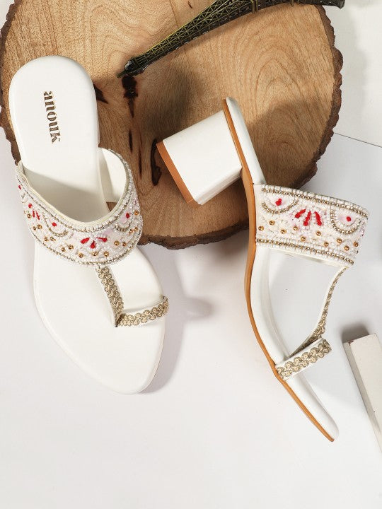 Women Festive Block Heel Sandals-14