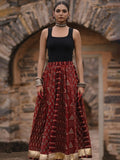 Anayna Women Printed A-Line Flared Cotton Maxi Skirt