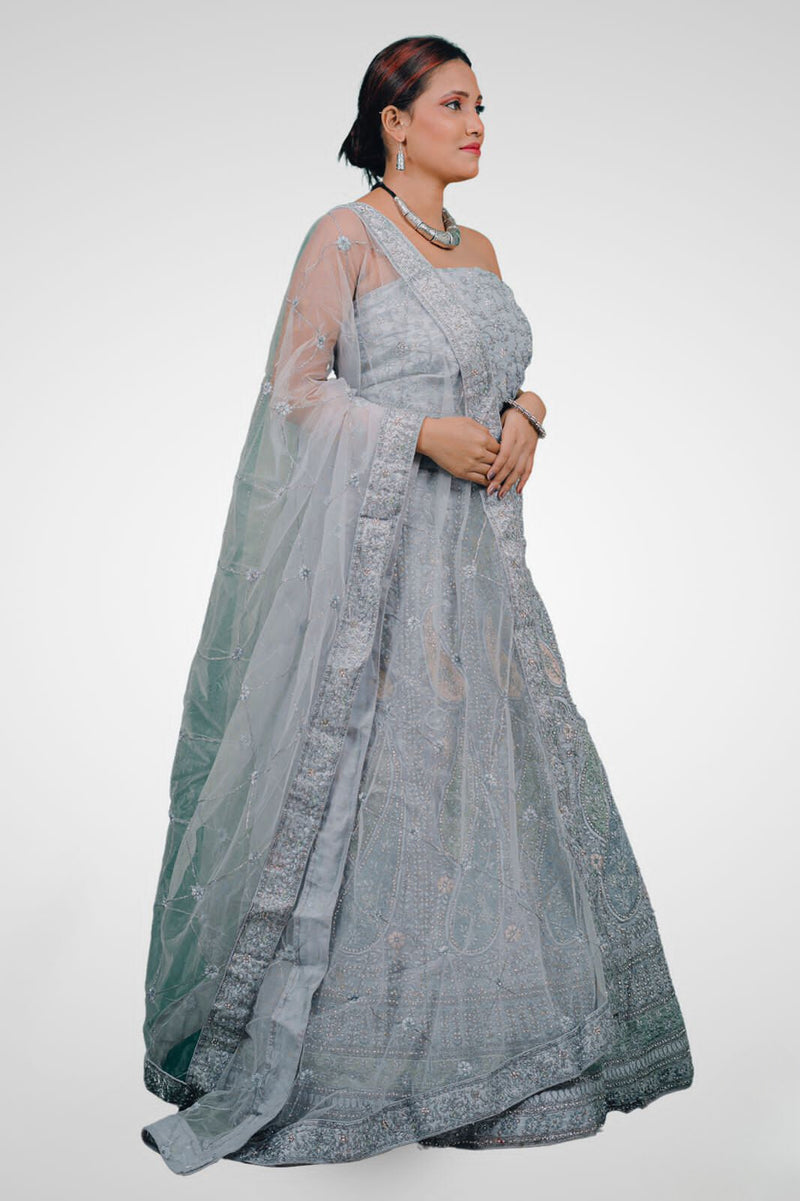Floral Design Bridal Lehenga Choli-3