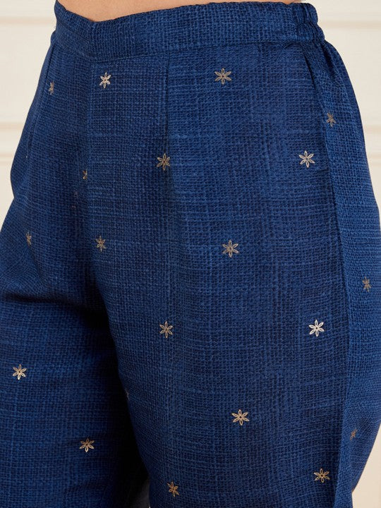 Ethnic Motifs Printed V-Neck Straight Kurta With Trouser-3