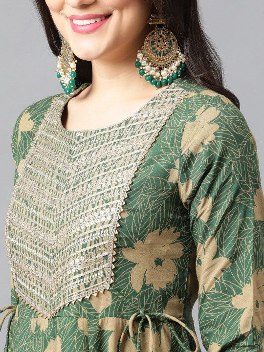 Women Ethnic Motifs Embroidered Regular Gotta Patti Kurta with Palazzos & With Dupatta-3
