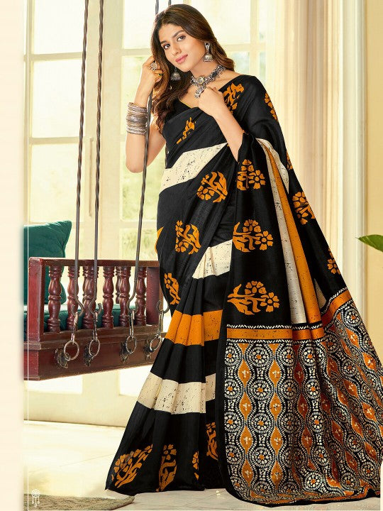 Bagh Printed Dabu Saree-1