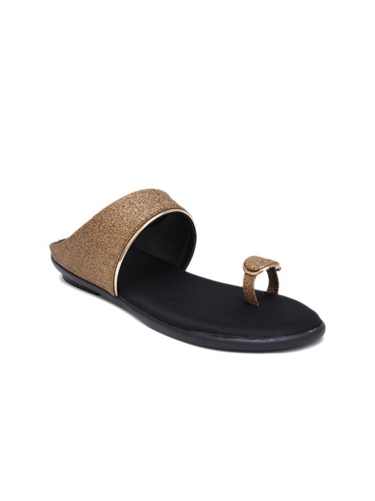 Embellished Retro Open Toe Flats