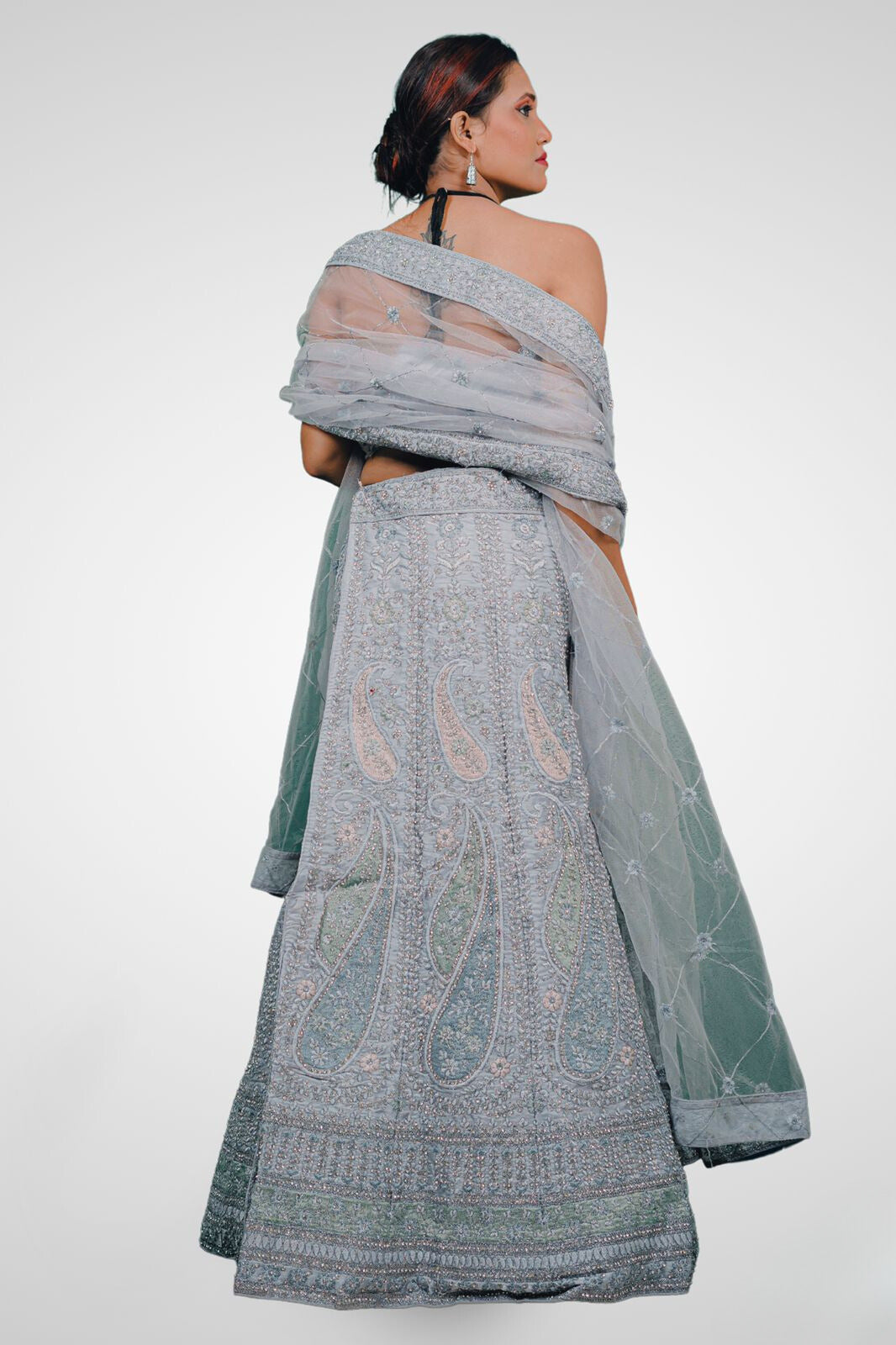 Floral Design Bridal Lehenga Choli-2