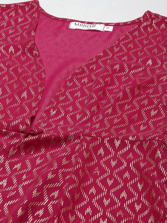 Black Ethnic Motifs Printed Pure Cotton Straight Kurta With Trousers & Dupatta-8
