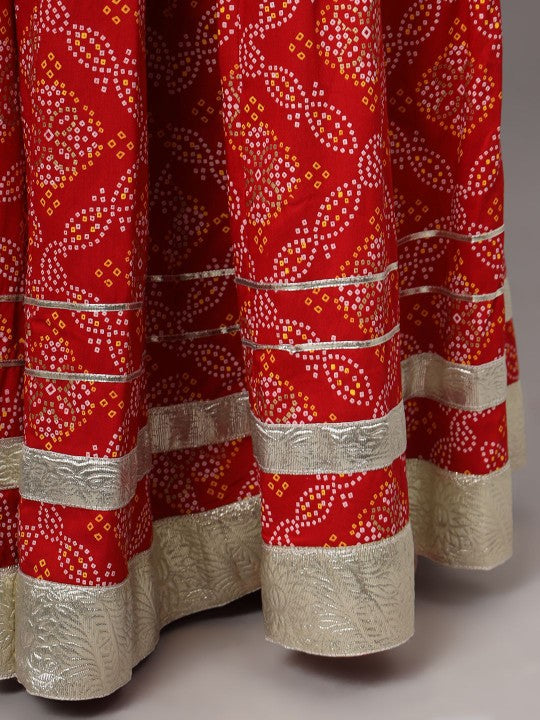 Printed Flared Maxi Skirt