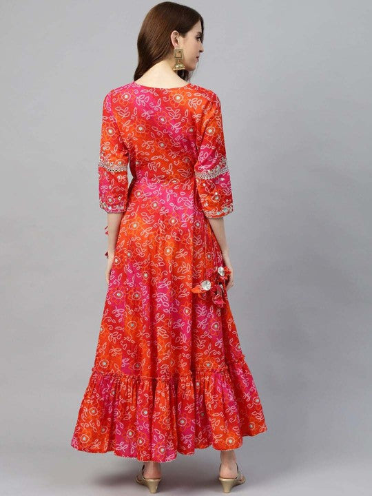 Red Embellished Maxi Dress-2