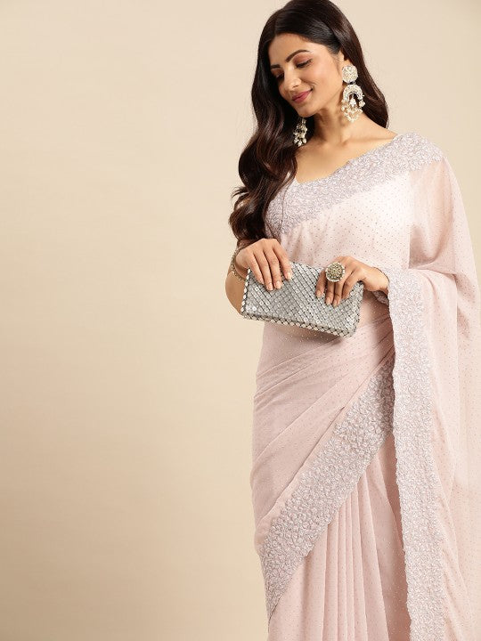 Embellished Beads and Stones Saree