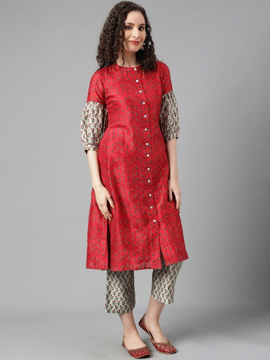 Floral Printed Regular Kurta with Palazzos & With Dupatta-3