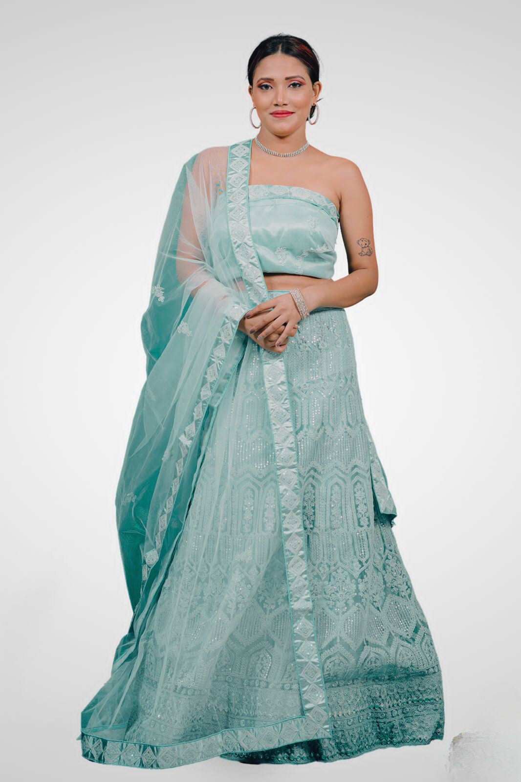 Floral Design Bridal Lehenga Choli-1