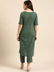 Regular Pure Cotton Kurta with Trousers