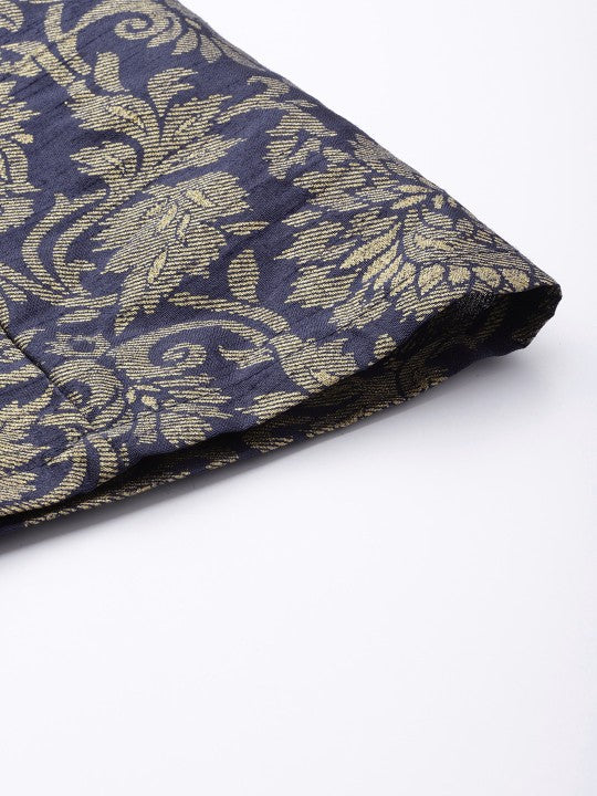 Charming Purple Floral Jacquard Skirt
