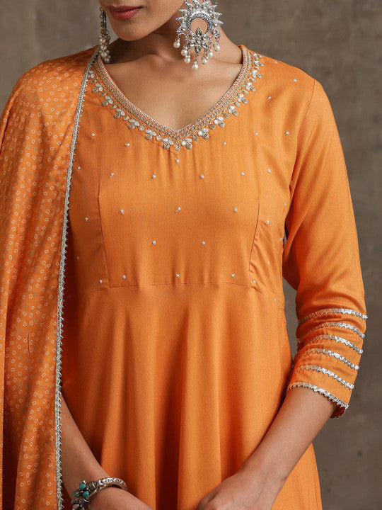 Women Regular Gotta Patti Kurta with Trousers & With Dupatta-24