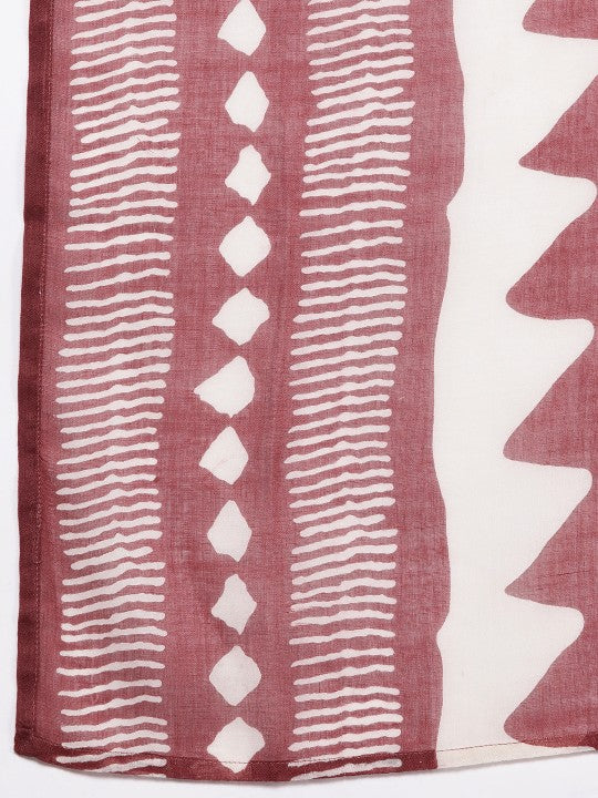 Bandhani Printed Regular Thread Work Pure Cotton Kurta With Trousers & Dupatta-7