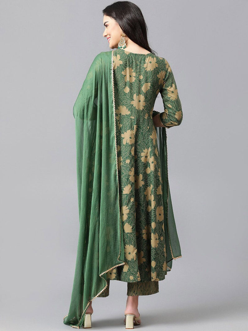 Women Ethnic Motifs Embroidered Regular Gotta Patti Kurta with Palazzos & With Dupatta-2