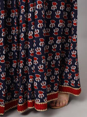 Printed Flared Maxi Skirt