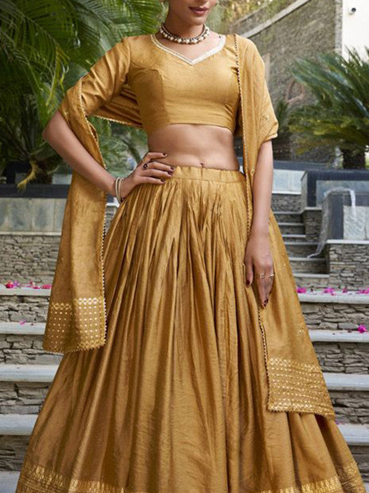 Embellished Ready to Wear Lehenga & Unstitched Blouse With Dupatta-21