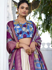 Printed Ready to Wear Lehenga & Unstitched Blouse With Dupatta