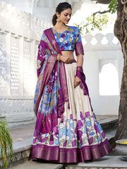 Printed Ready to Wear Lehenga & Unstitched Blouse With Dupatta