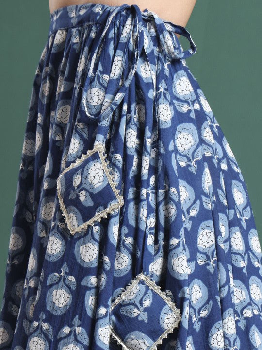 Printed Flared Maxi Skirts-2