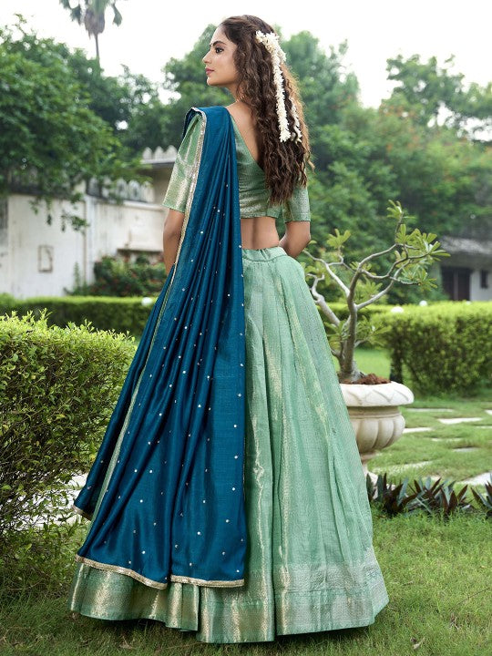 Ready to Wear Lehenga & Unstitched Blouse With Dupatta-4